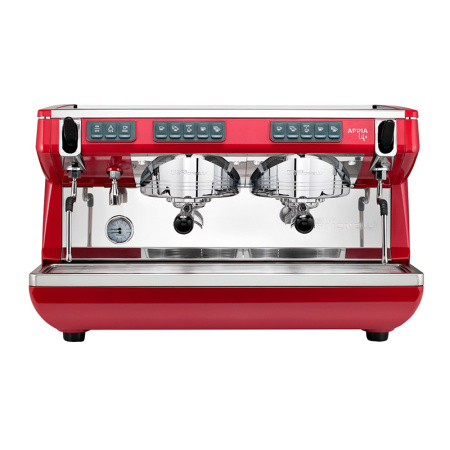 Профессиональная рожковая автоматическая кофемашина NUOVA SIMONELLI Appia Life 2Gr V, экономайзер, высокие группы, красный в интернет-магазине EASYHORECA.RU