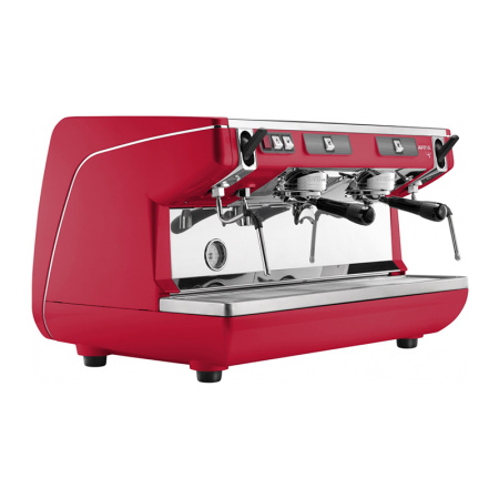 Профессиональная рожковая полуавтоматическая кофемашина NUOVA SIMONELLI Appia Life 2Gr S, высокие группы, экономайзер, красный в интернет-магазине EASYHORECA.RU