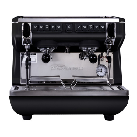 Профессиональная рожковая автоматическая кофемашина NUOVA SIMONELLI Appia Life Compact 2Gr V, высокие группы, черная в интернет-магазине EASYHORECA.RU