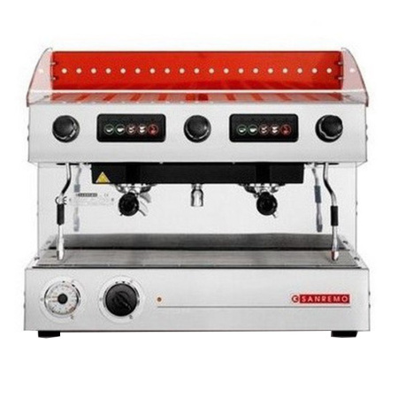 Профессиональная рожковая автоматическая кофемашина SANREMO Capri DLX SED 2GR, низкие группы, красная
 в интернет-магазине EASYHORECA.RU